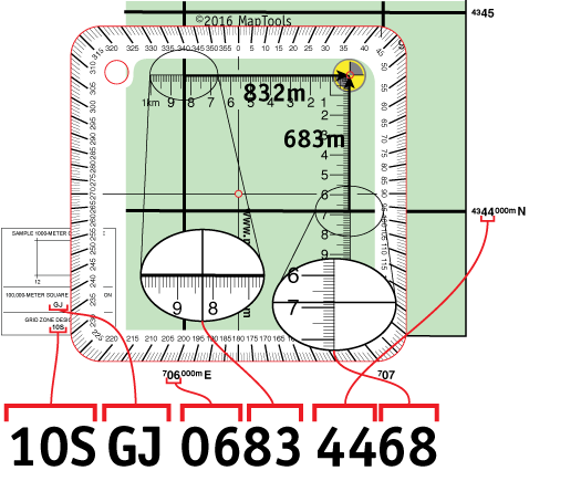 Map with UTM  position