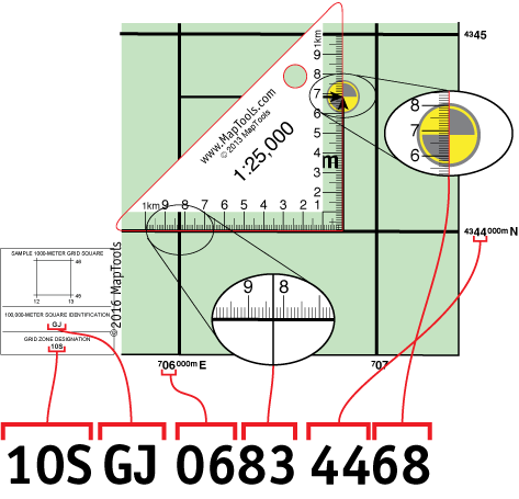 Map with UTM position